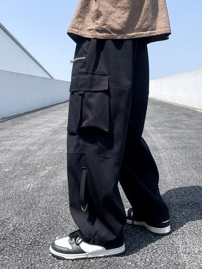 Men Zip Pocket Cargo Pants