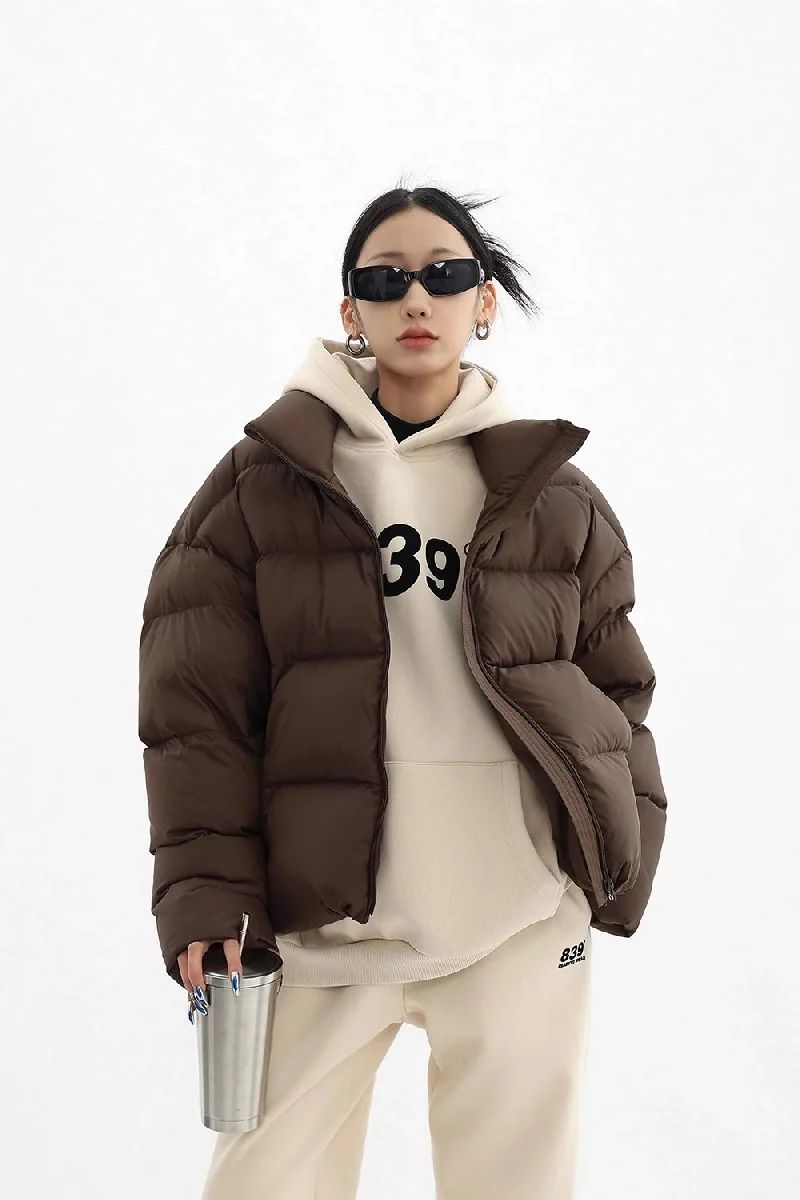 Big Color Short Down Puffer Jacket