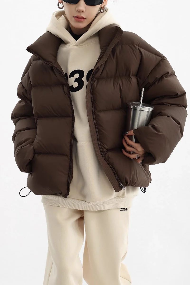 Big Color Short Down Puffer Jacket