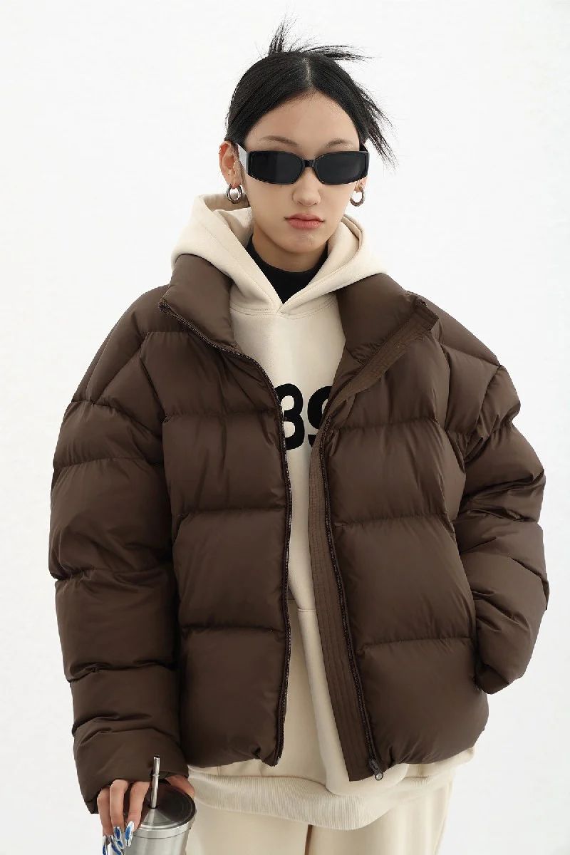 Big Color Short Down Puffer Jacket