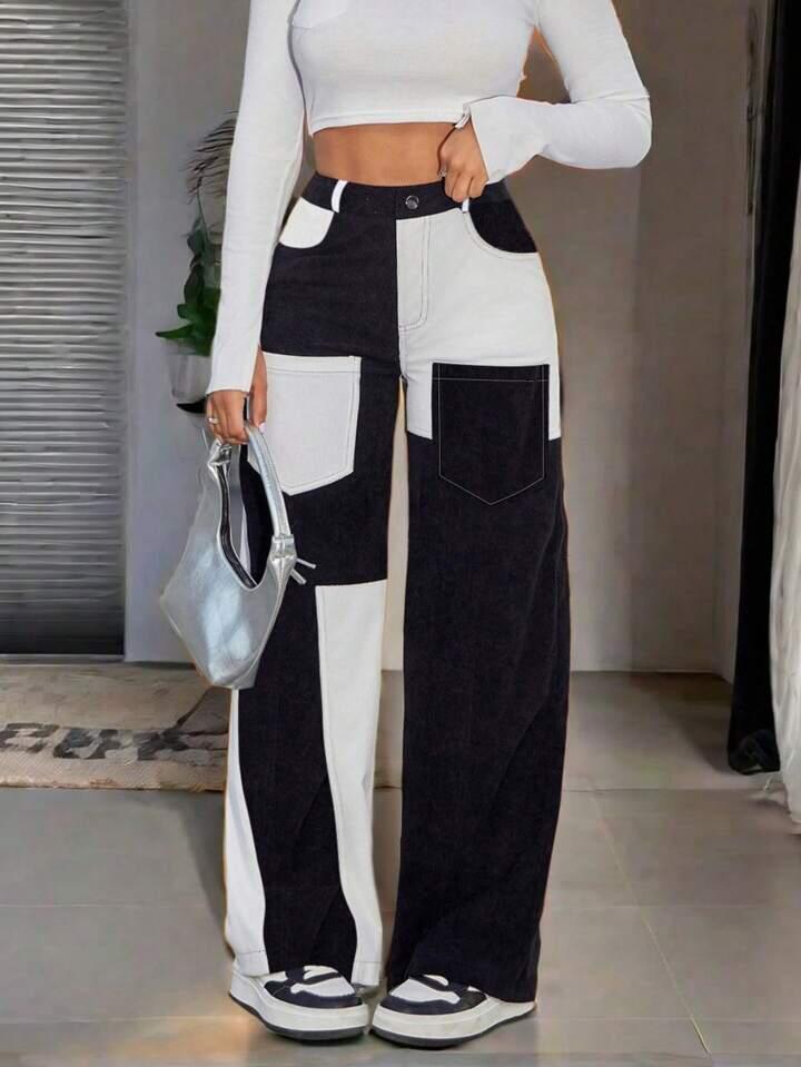 Street Casual High Waist Dual Pocket Cargo Pants