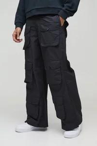 Black 6 Pocket Cargo Pants