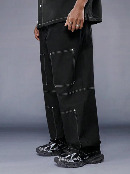 Top Stitching Loose Fit Men Cargo