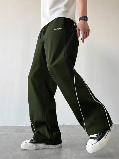 Strips Green Cargo Trouser