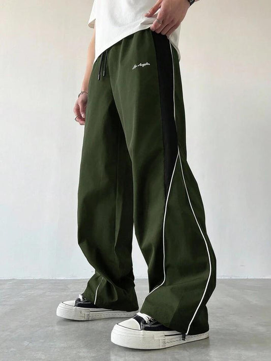Strips Green Cargo Trouser