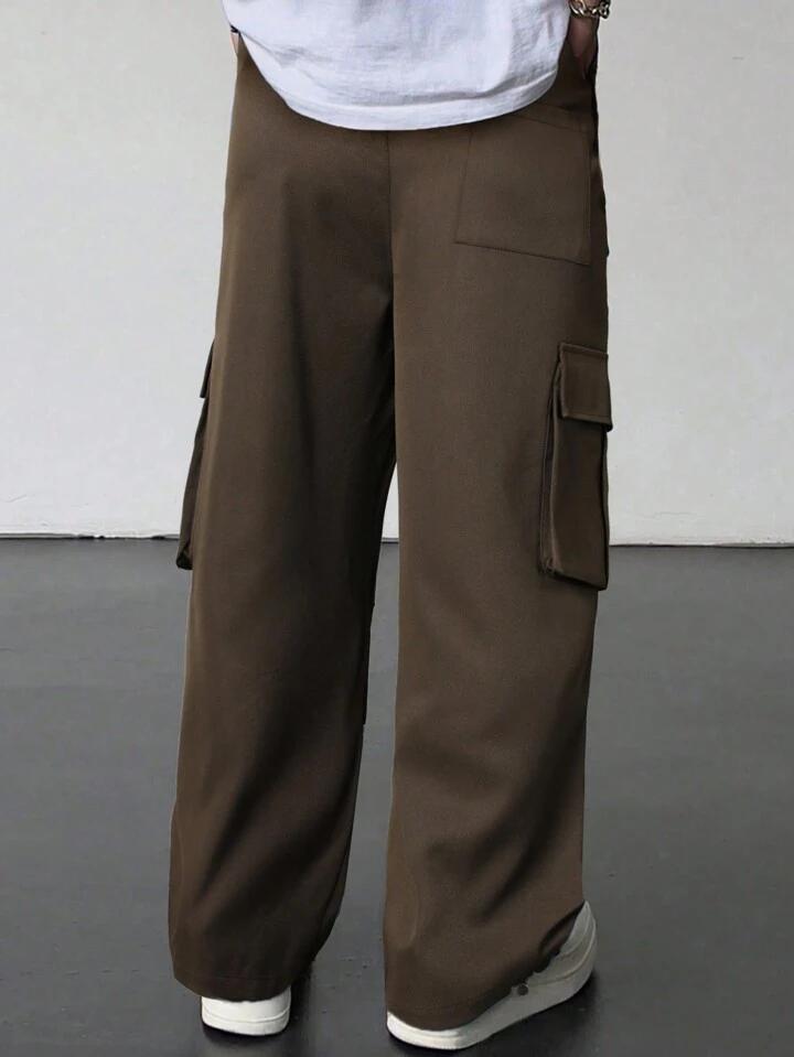 Brwon Flap Pockets Cargo