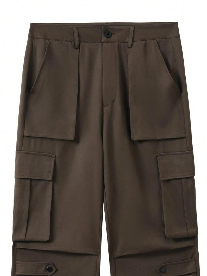 Brwon Flap Pockets Cargo