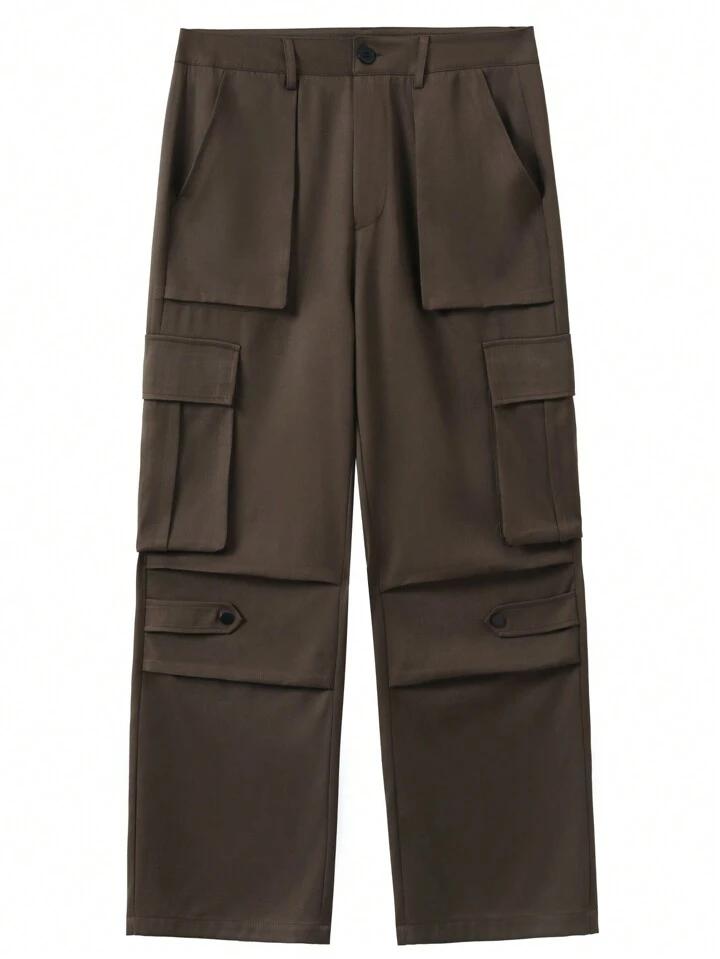 Brwon Flap Pockets Cargo