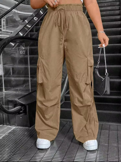 Camel Drawstring Cargo