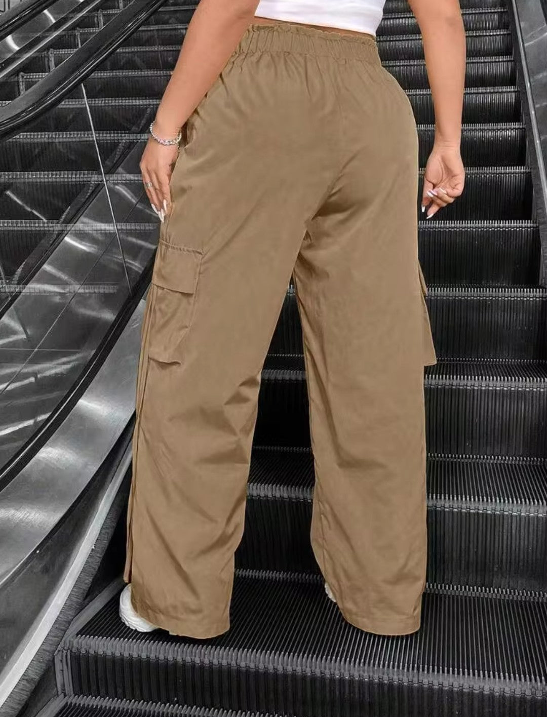 Camel Drawstring Cargo