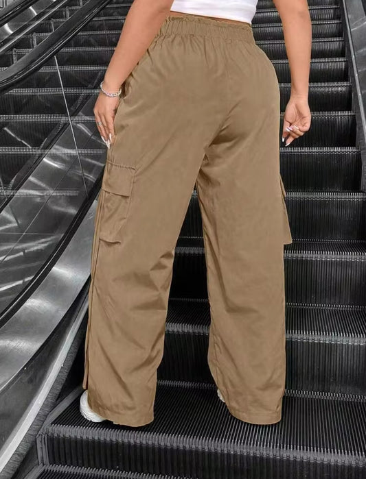 Camel Drawstring Cargo