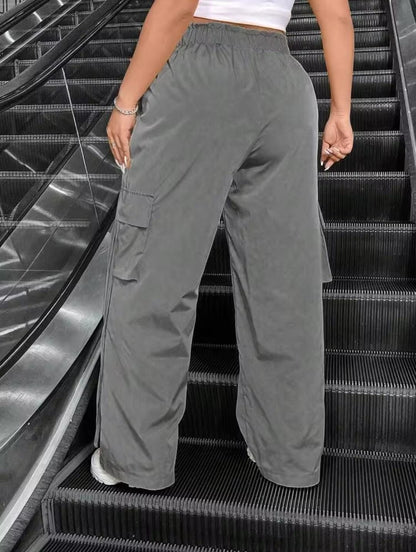Grey Drawstring Cargo