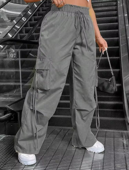 Grey Drawstring Cargo