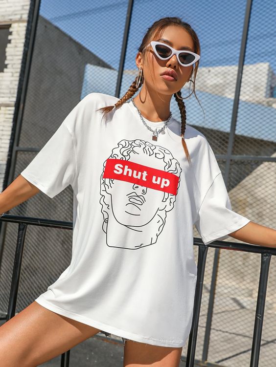 WOMEN DROP SHOULDER T-SHIRT