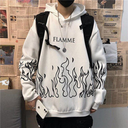 FLAMME PRINT HOODIE