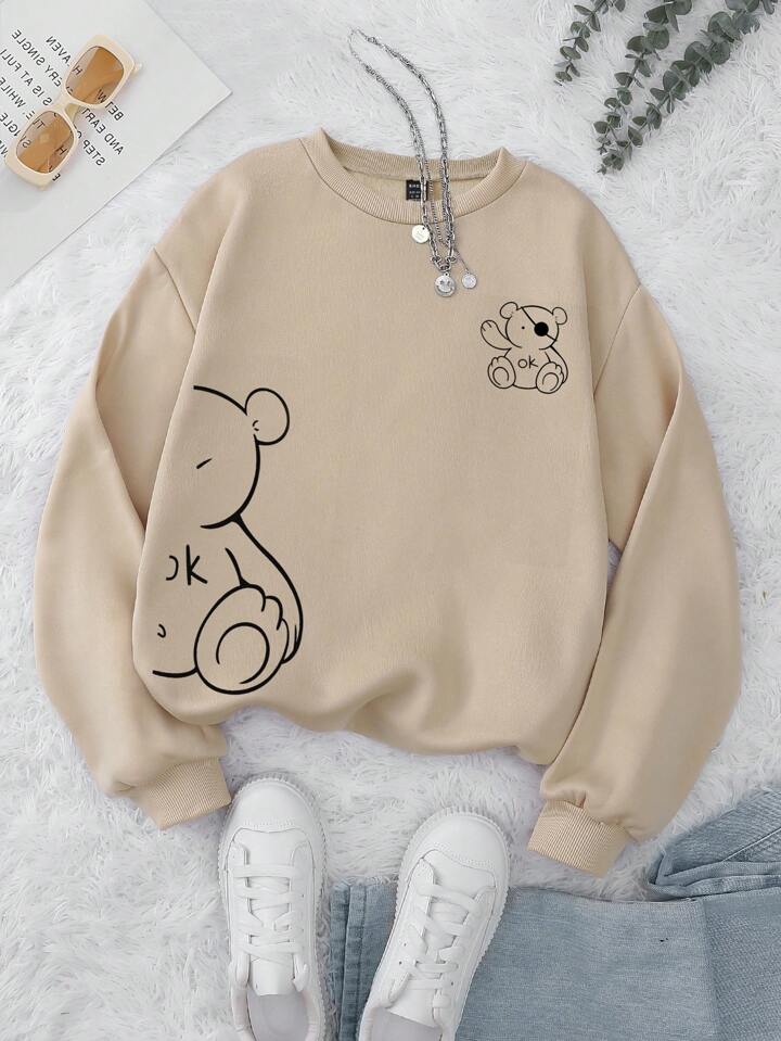 bear print sweatshirt