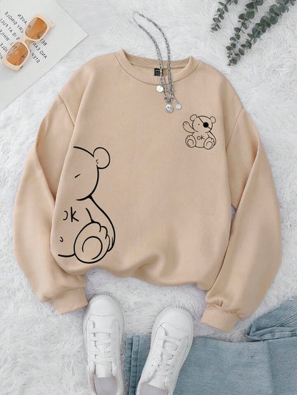 bear print sweatshirt